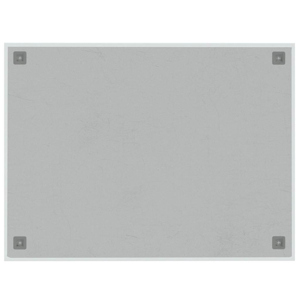 Wall-mounted Magnetic Board White 80x60 cm Tempered Glass