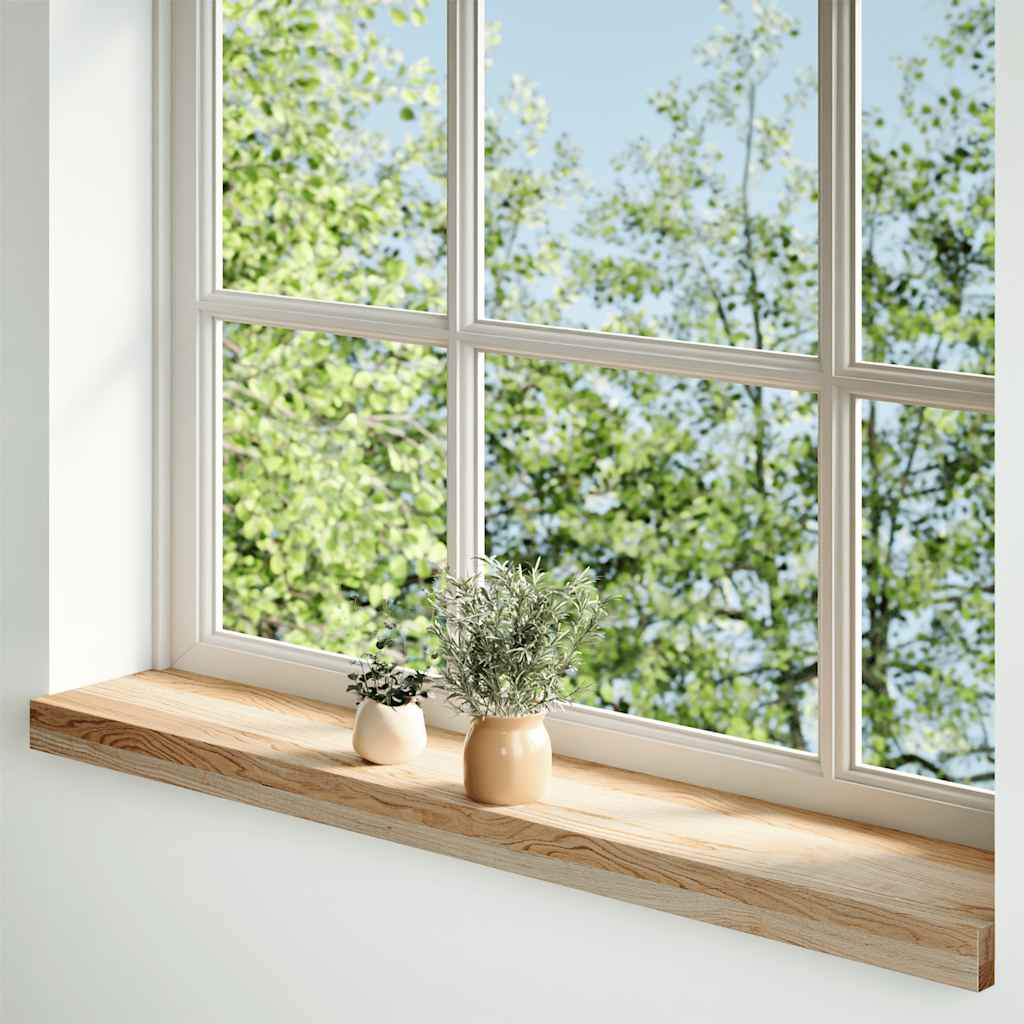 Window Sills 2 pcs Untreated 80x15x2 cm Solid Wood Oak