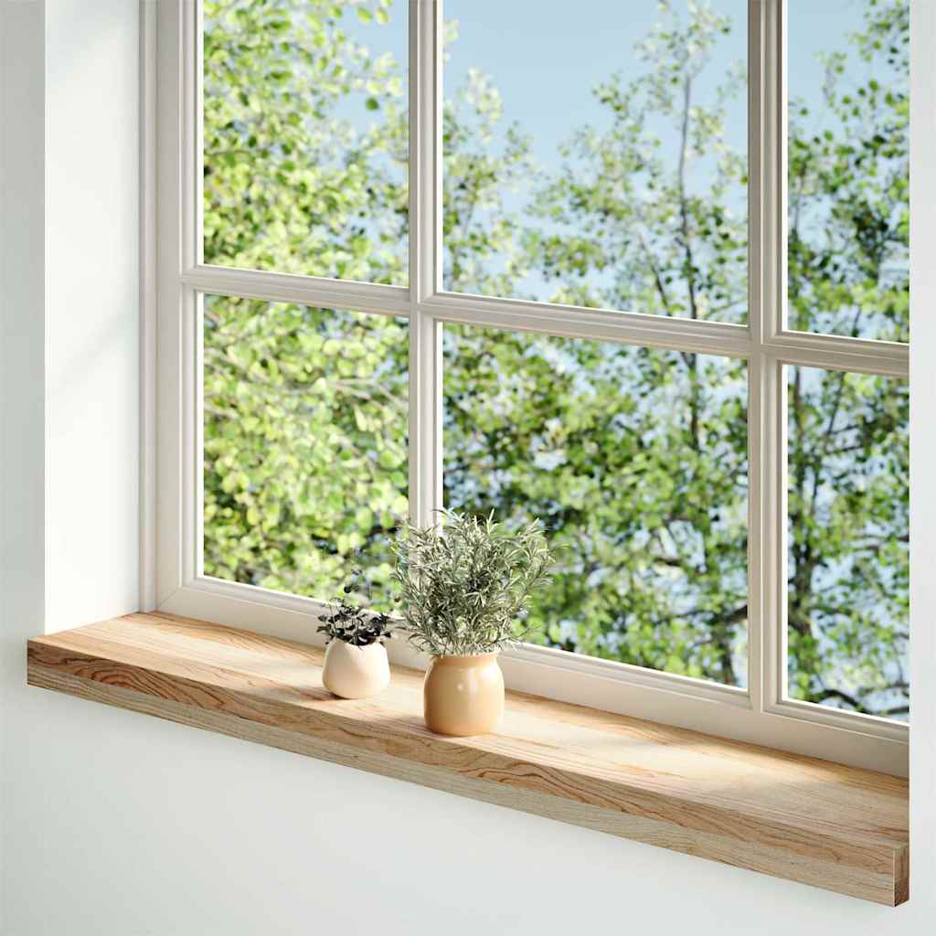 Window Sills 2 pcs Untreated 100x15x2 cm Solid Wood Oak