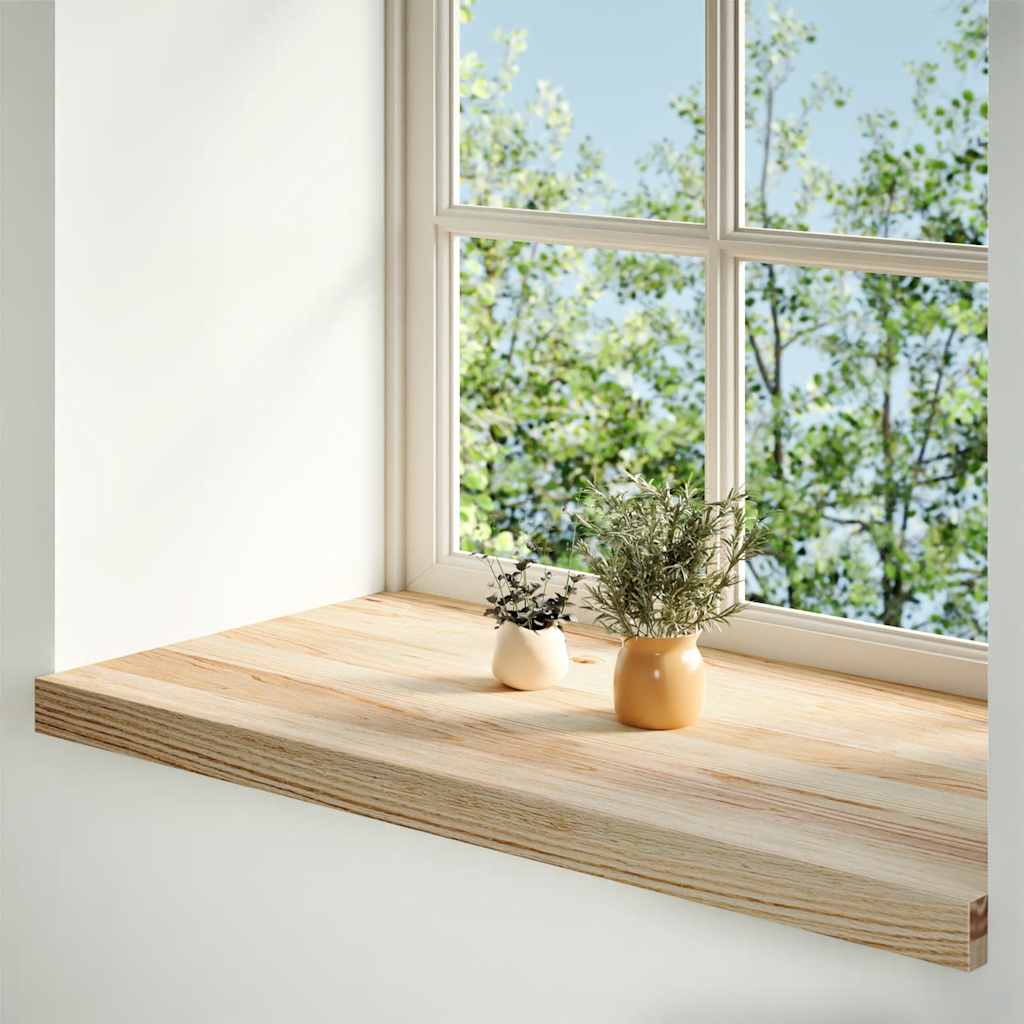 Window Sills 2 pcs Untreated 70x40x2 cm Solid Wood Oak