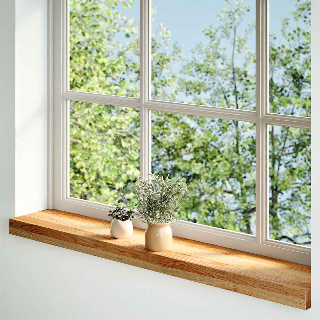 Window Sills 2 pcs Light Brown 70x15x2 cm Solid Wood Oak