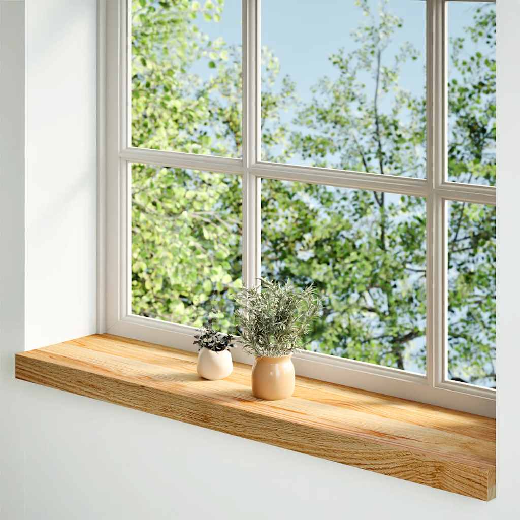 Window Sills 2 pcs Light Brown 70x20x2 cm Solid Wood Oak