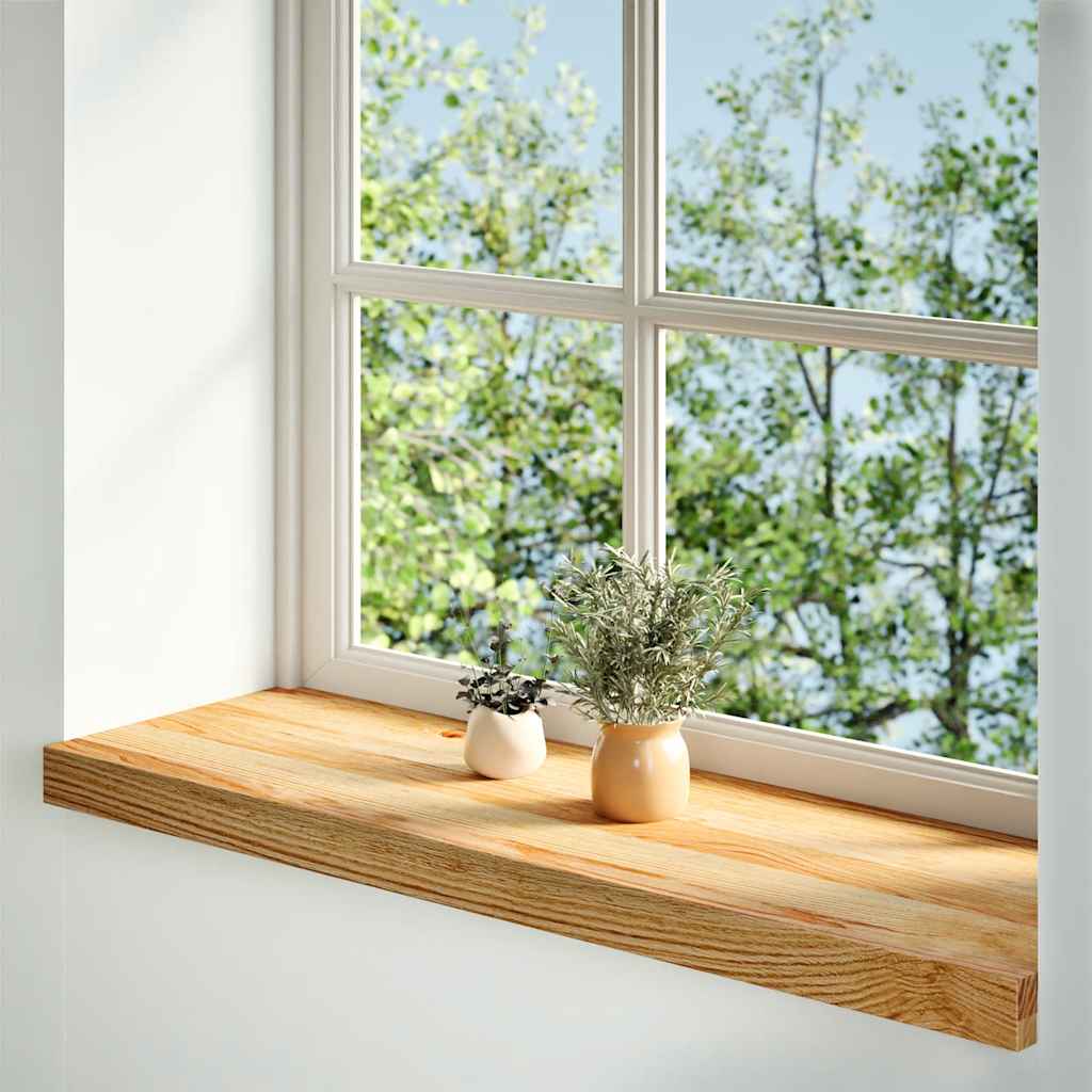 Window Sills 2 pcs Light Brown 70x25x2 cm Solid Wood Oak