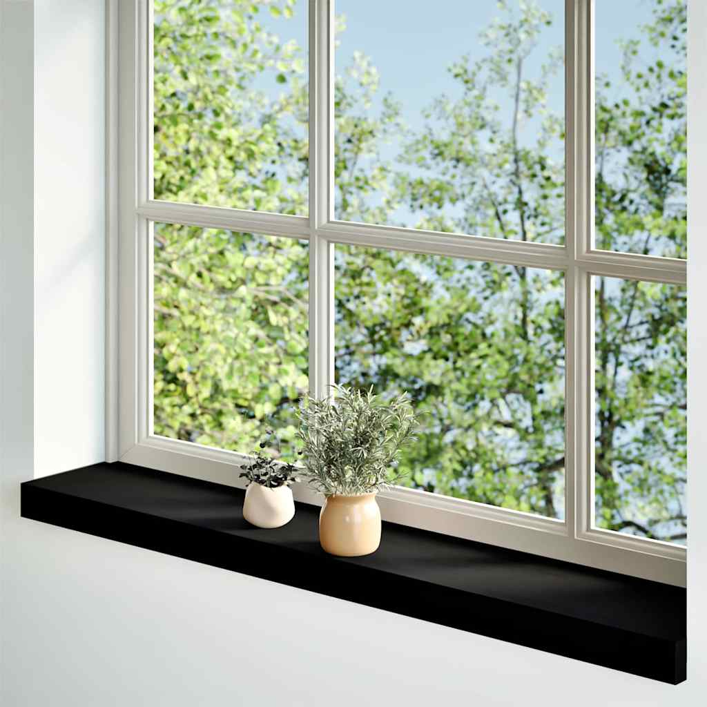 Window Sills 2 pcs Dark Brown 80x15x2 cm Solid Wood Oak