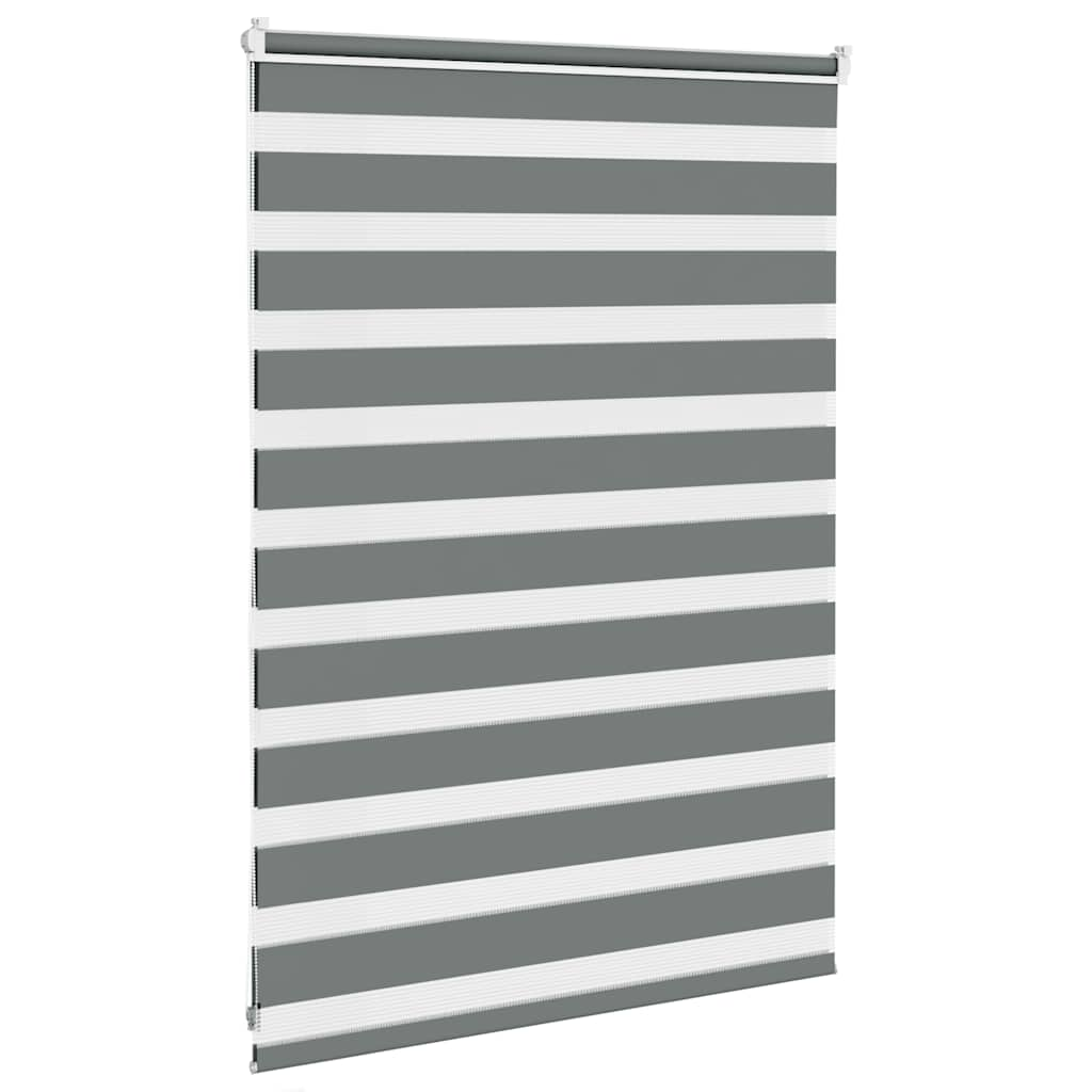 Zebra Blind Dark Grey 110x100 cm Fabric Width 105.9 cm Polyester