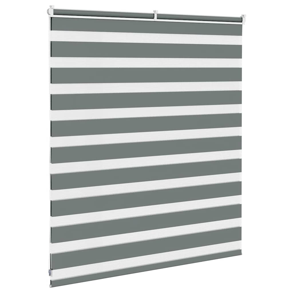 Zebra Blind Dark Grey 120x100 cm Fabric Width 115.9 cm Polyester