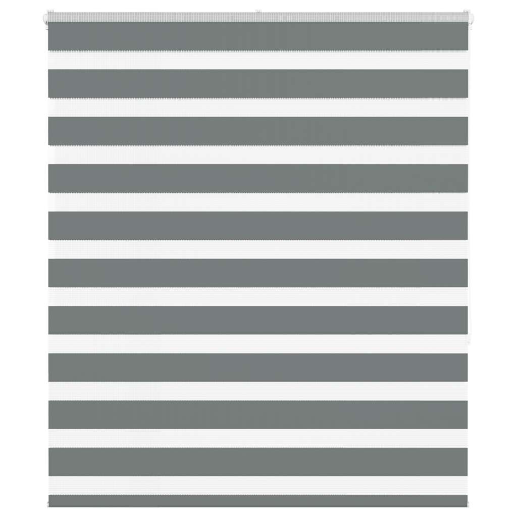 Zebra Blind Dark Grey 125x150 cm Fabric Width 120.9 cm Polyester