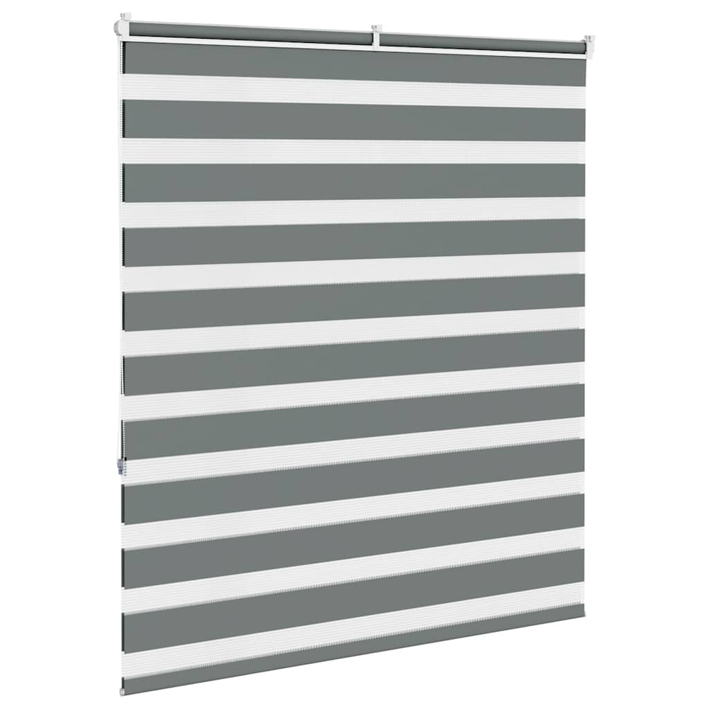 Zebra Blind Dark Grey 125x150 cm Fabric Width 120.9 cm Polyester