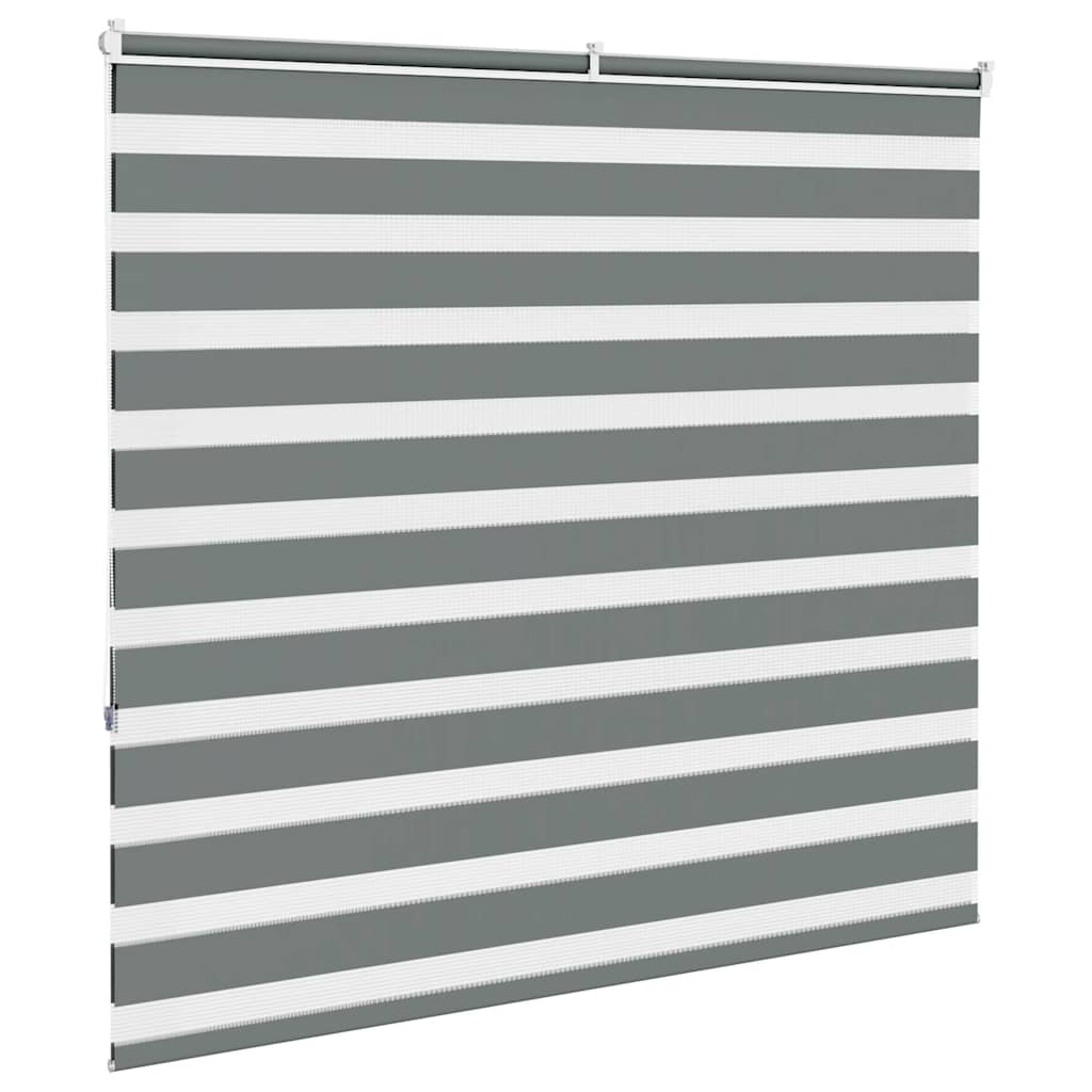 Zebra Blind Dark Grey 165x150 cm Fabric Width 160.9 cm Polyester