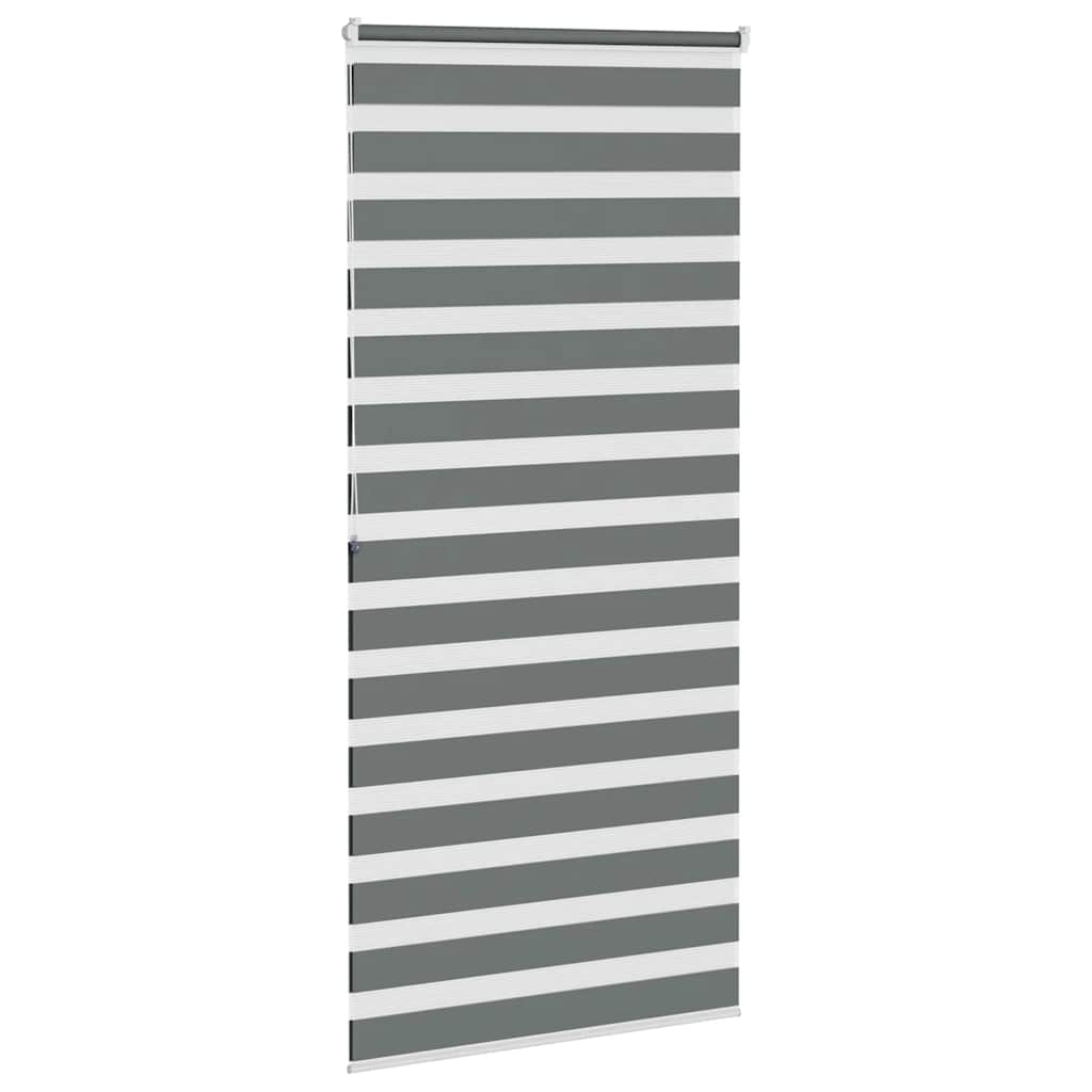 Zebra Blind Dark Grey 110x200 cm Fabric Width 105.9 cm Polyester