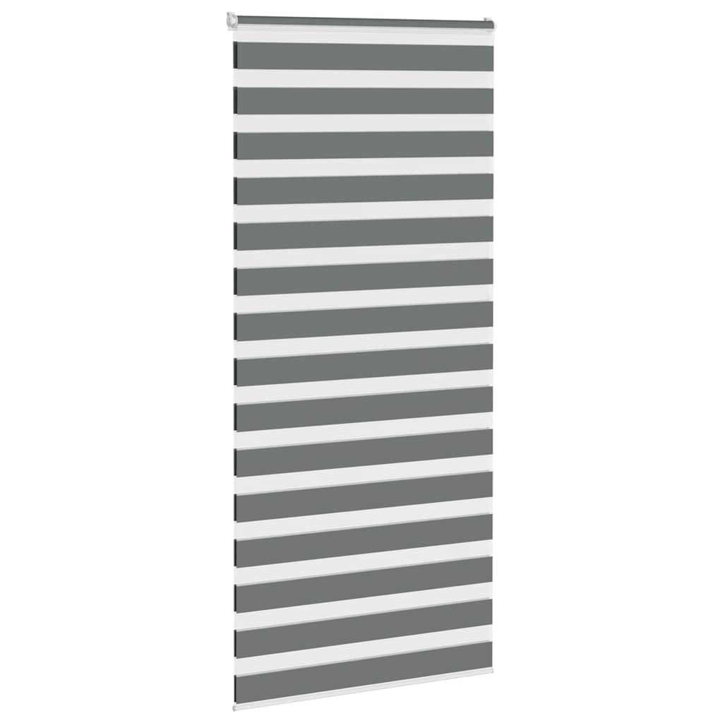 Zebra Blind Dark Grey 115x200 cm Fabric Width 110.9 cm Polyester