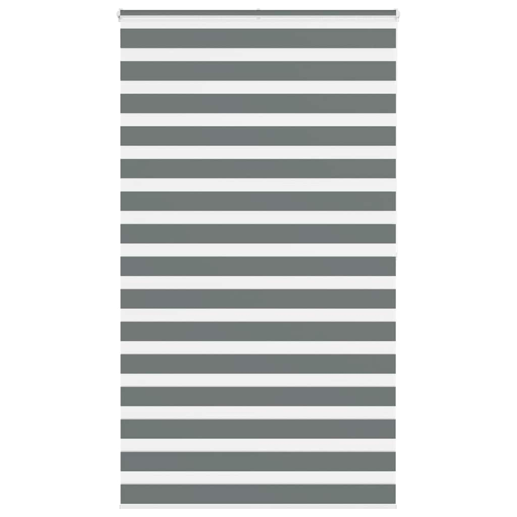 Zebra Blind Dark Grey 125x200 cm Fabric Width 120.9 cm Polyester