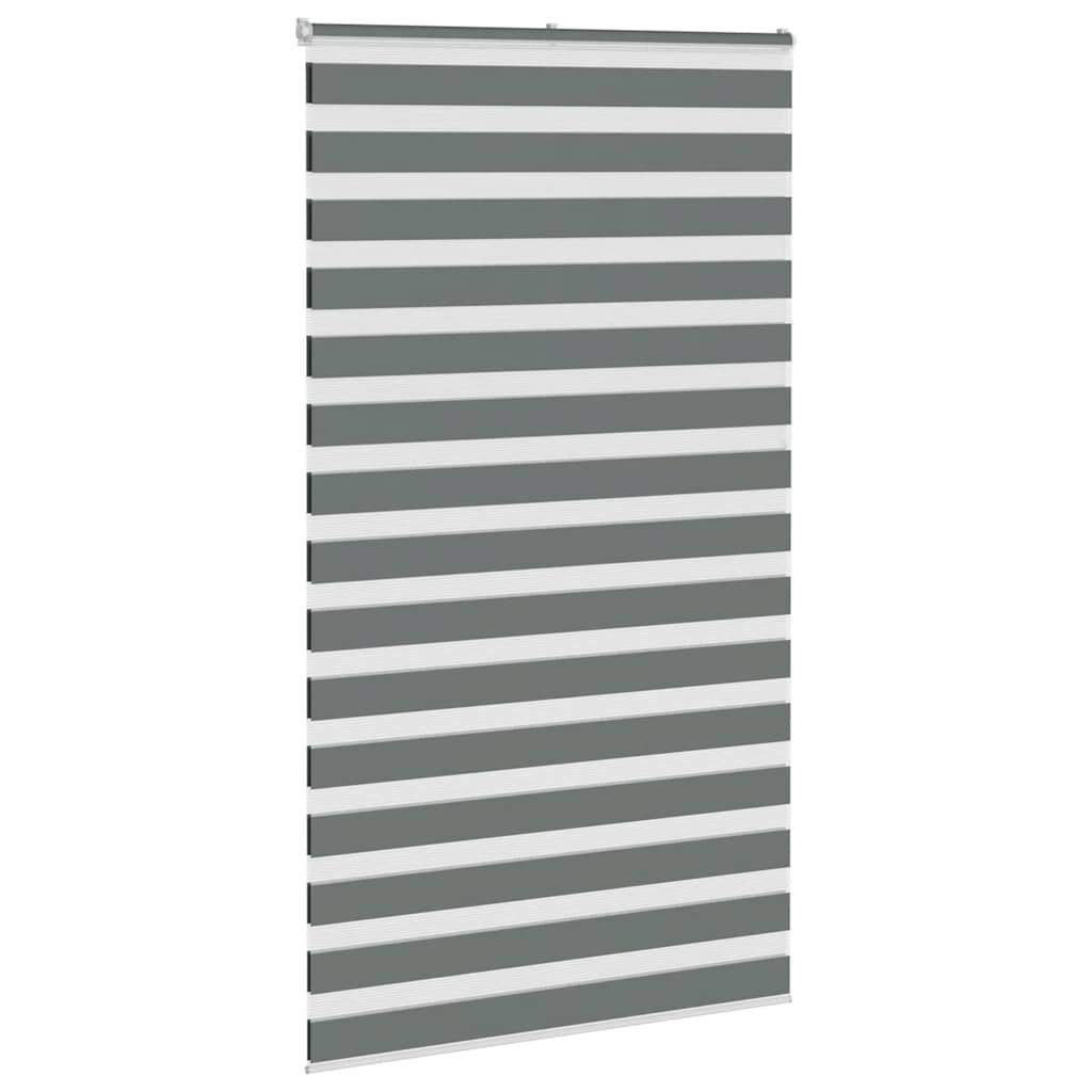 Zebra Blind Dark Grey 125x200 cm Fabric Width 120.9 cm Polyester