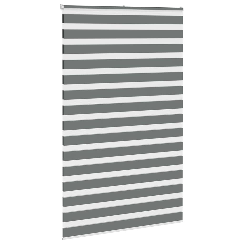 Zebra Blind Dark Grey 140x200 cm Fabric Width 135.9 cm Polyester