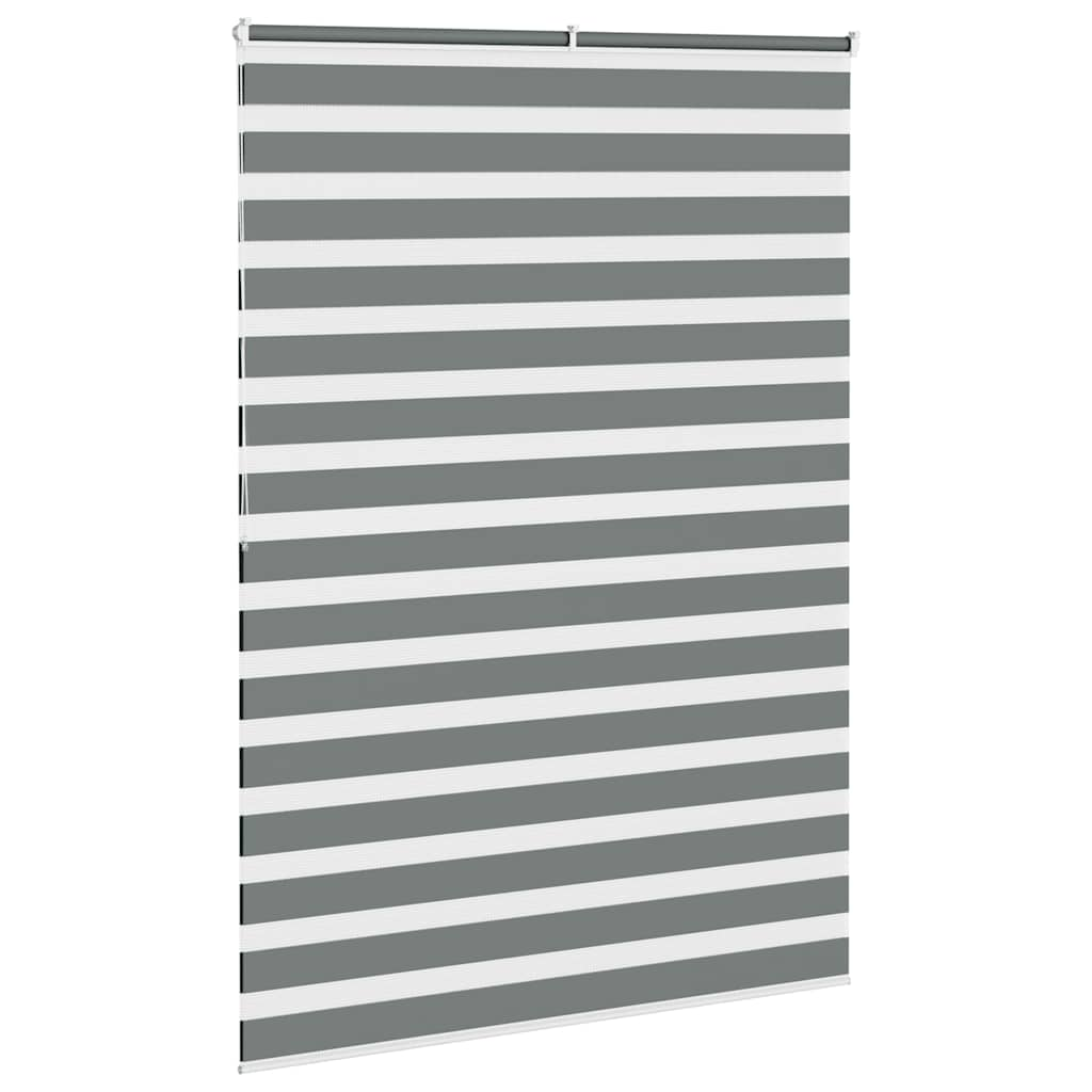 Zebra Blind Dark Grey 165x200 cm Fabric Width 160.9 cm Polyester