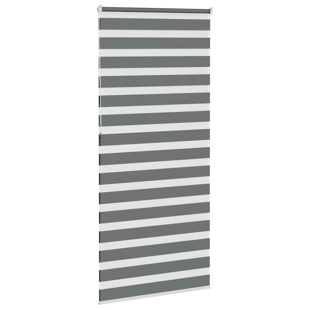 Zebra Blind Dark Grey 115x230 cm Fabric Width 110.9 cm Polyester