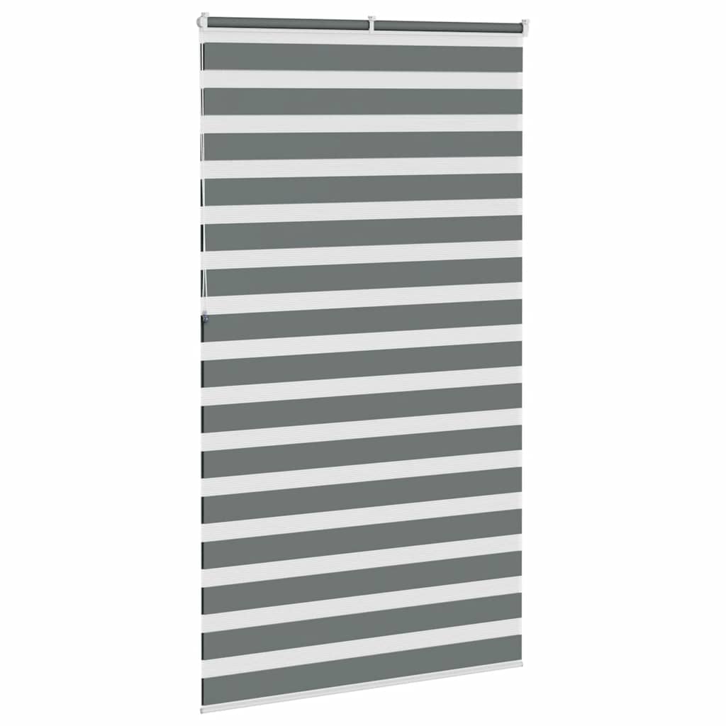 Zebra Blind Dark Grey 135x230 cm Fabric Width 130.9 cm Polyester