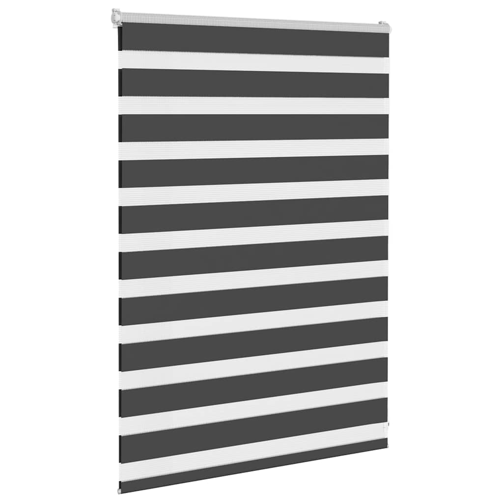 Zebra Blind Black 100x100 cm Fabric Width 95.9 cm Polyester