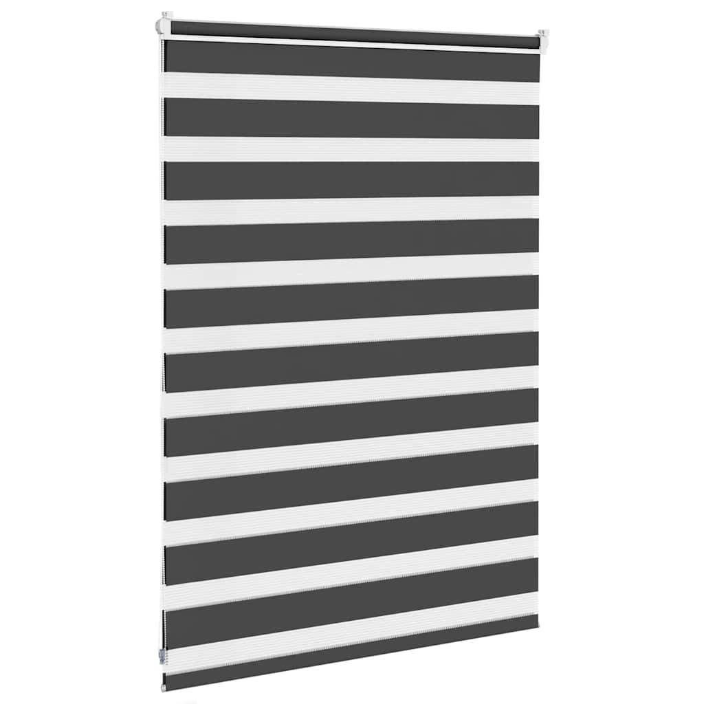 Zebra Blind Black 115x100 cm Fabric Width 110.9 cm Polyester