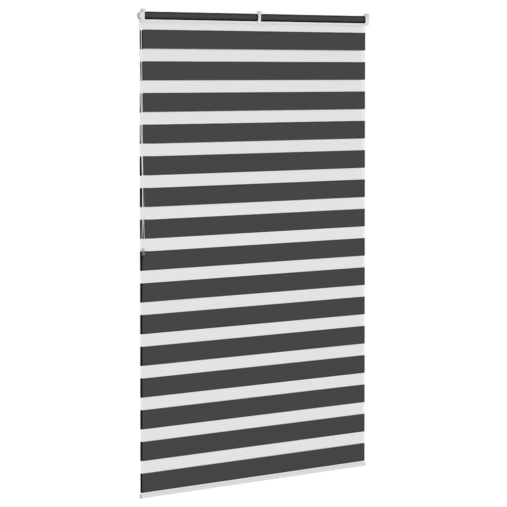 Zebra Blind Black 120x200 cm Fabric Width 115.9 cm Polyester