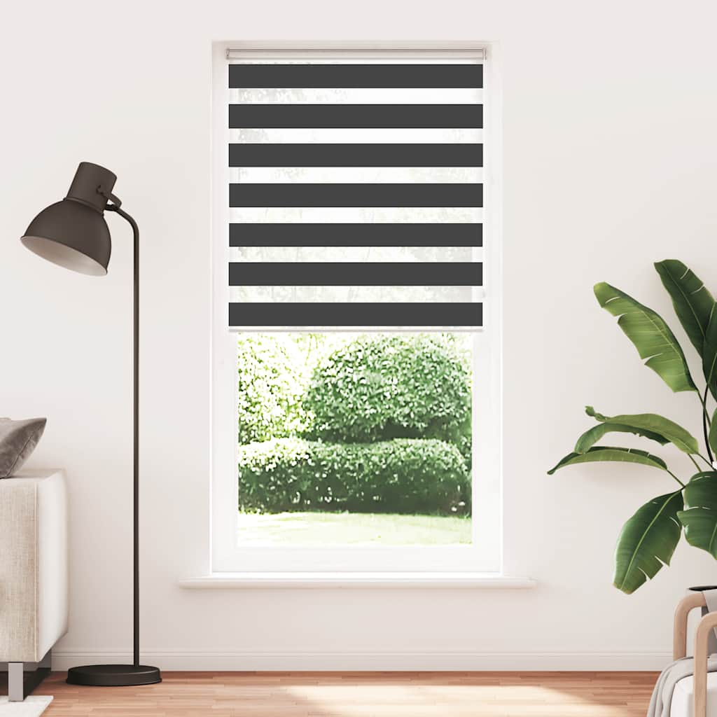 Zebra Blind Black 105x230 cm Fabric Width 100.9 cm Polyester