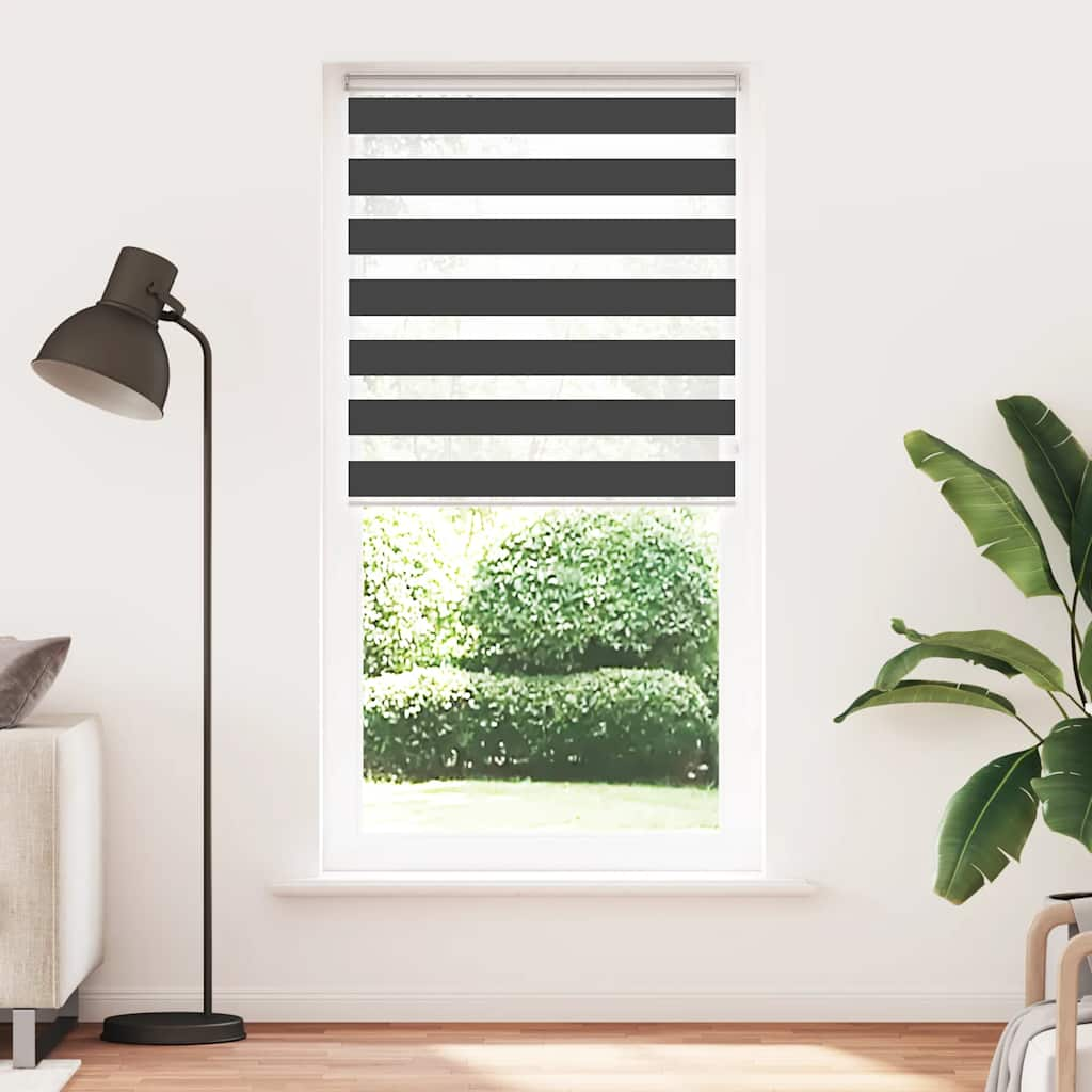 Zebra Blind Black 110x230 cm Fabric Width 105.9 cm Polyester