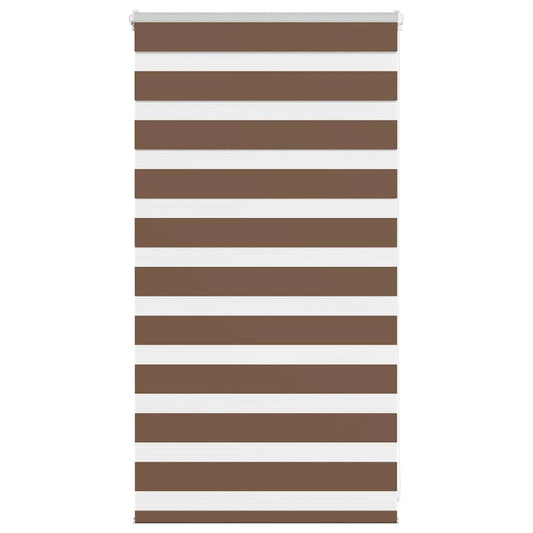 Zebra Blind Brown 85x100 cm Fabric Width 80.9 cm Polyester