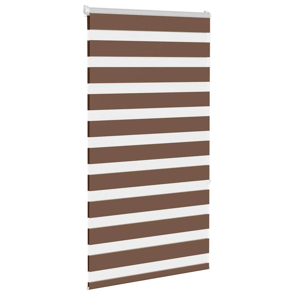 Zebra Blind Brown 90x150 cm Fabric Width 85.9 cm Polyester