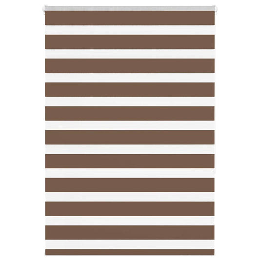 Zebra Blind Brown 95x150 cm Fabric Width 90.9 cm Polyester