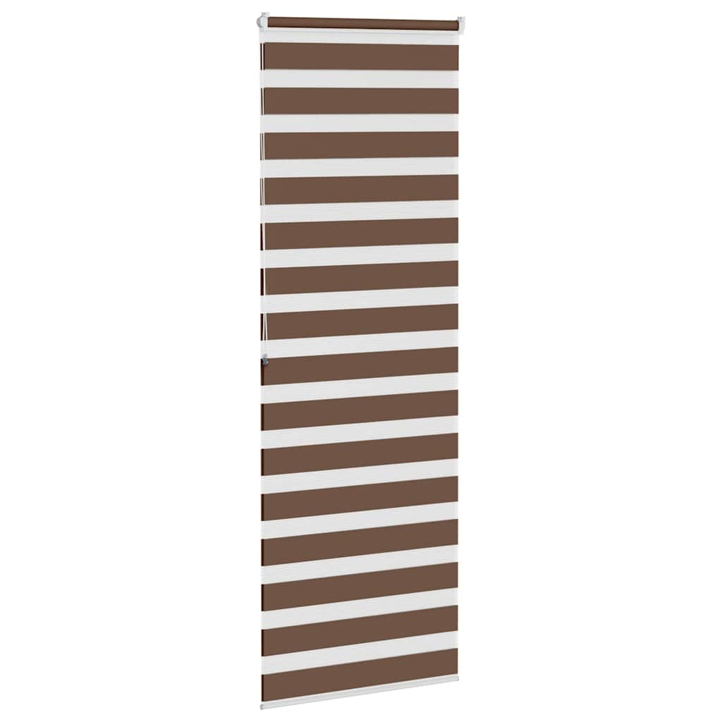 Zebra Blind Brown 85x200 cm Fabric Width 80.9 cm Polyester