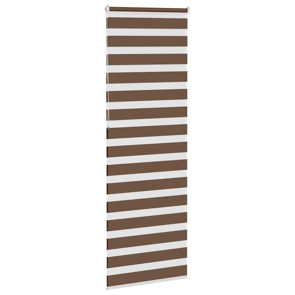 Zebra Blind Brown 75x230 cm Fabric Width 70.9 cm Polyester