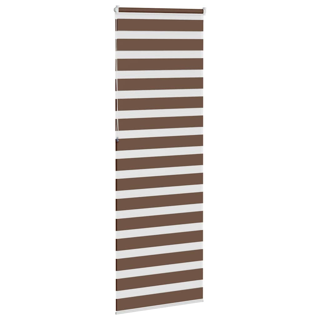 Zebra Blind Brown 80x230 cm Fabric Width 75.9 cm Polyester