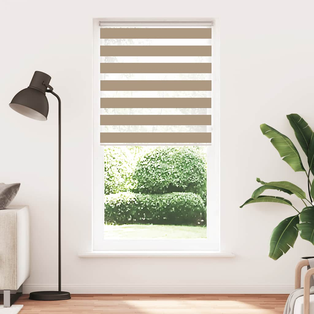 Zebra Blind Sand Brown 95x230 cm Fabric Width 90.9 cm Polyester