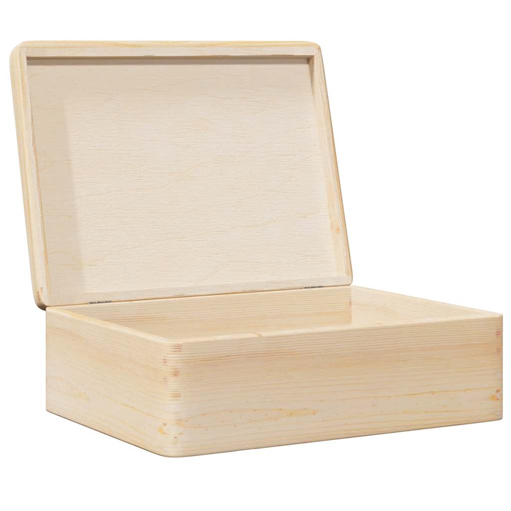 Wooden Box with Lid 40x30x13 cm Solid Wood Pine