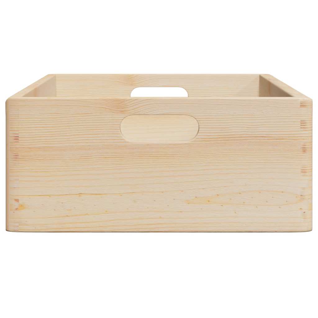 Wooden Box with Handles 40x30x13 cm Solid Wood Pine