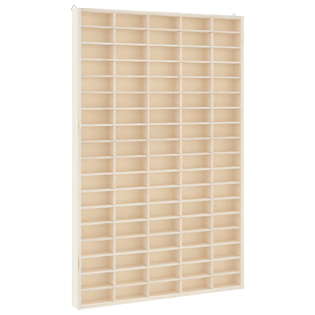 Wooden Collector's Display Case with 90 Compartments 50.5x4.5x79cm