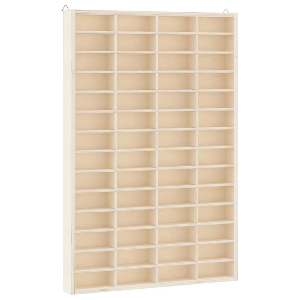 Wooden Collector's Display Case with 56 Compartments 40x4.5x60cm