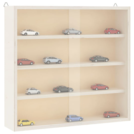 Wooden Collector's Display Case with Doors 40x8.5x37cm