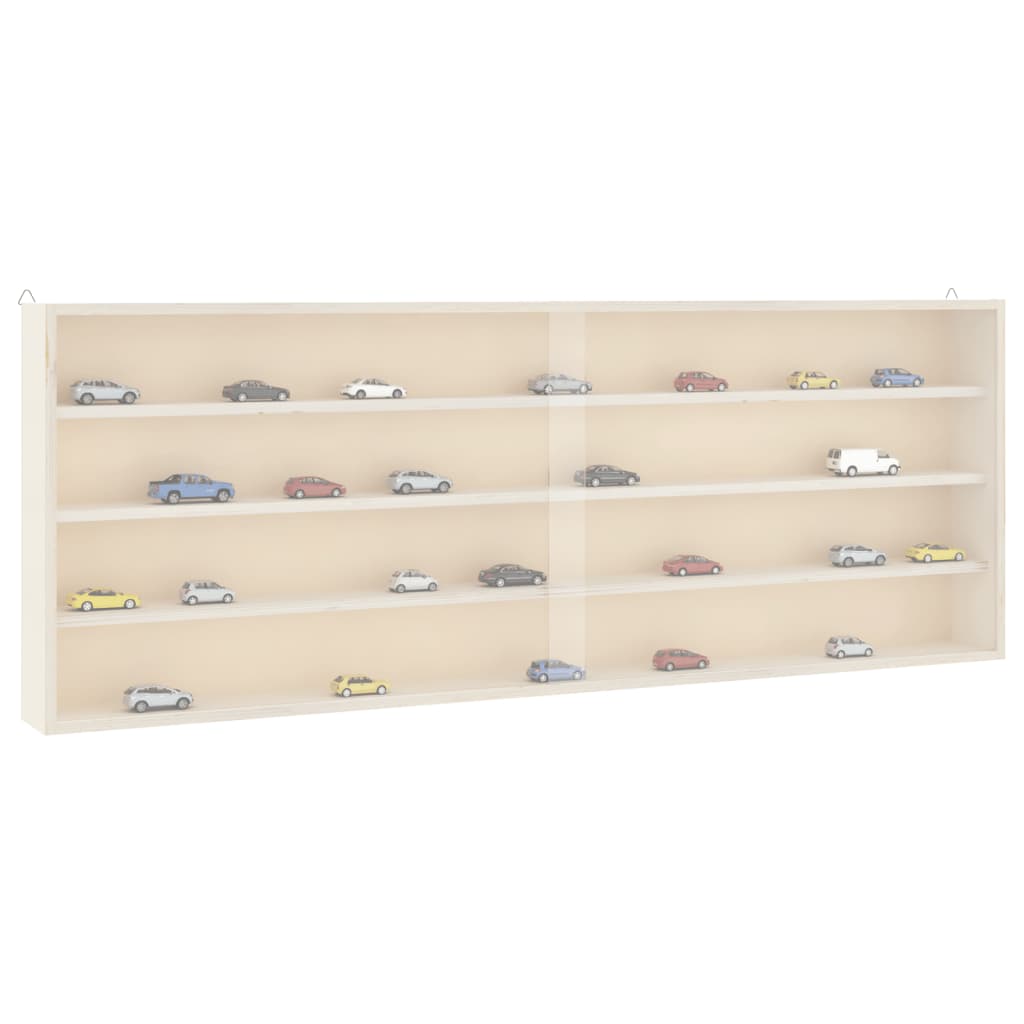 Wooden Collector's Display Case with Doors 100x8.5x37cm