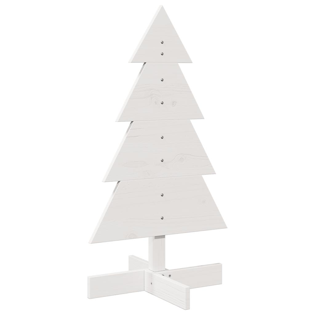 Wooden Christmas Tree for Decoration White 80 cm Solid Wood Pine