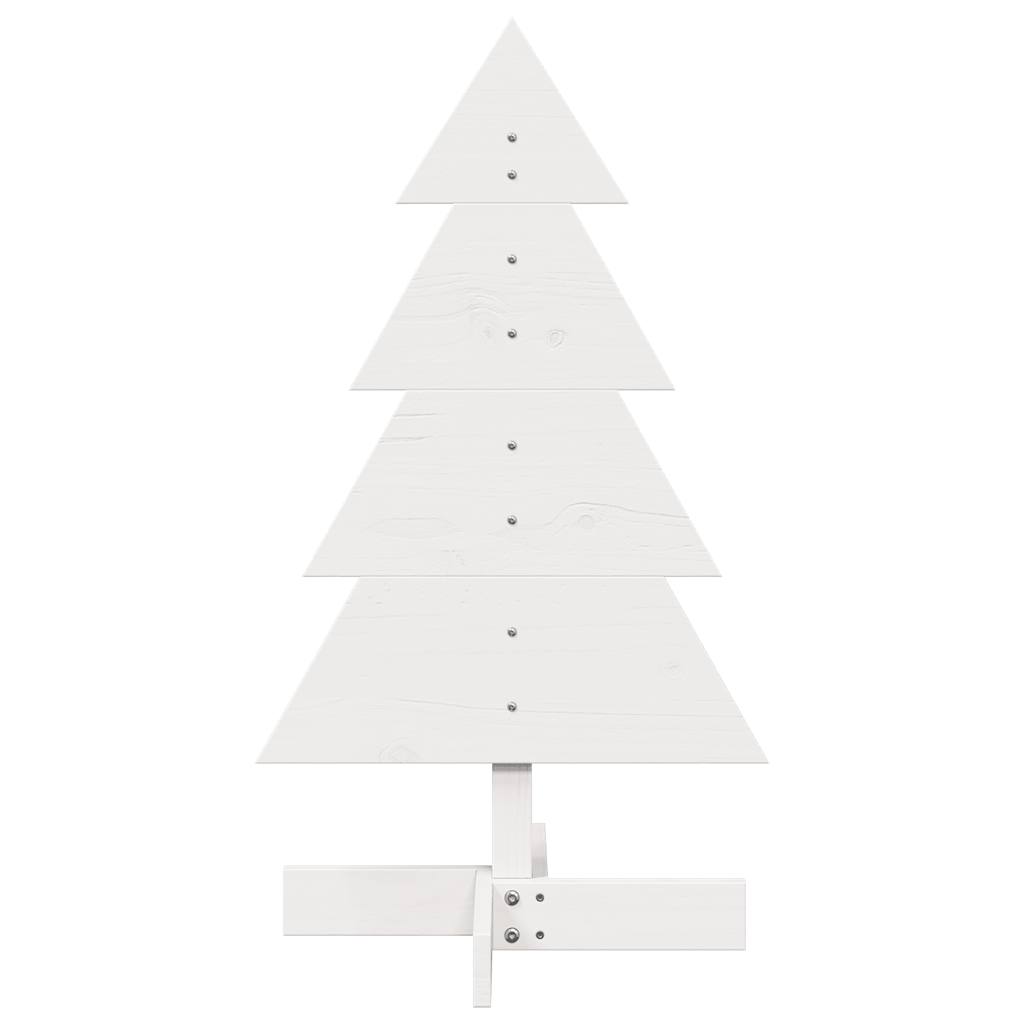 Wooden Christmas Tree for Decoration White 80 cm Solid Wood Pine