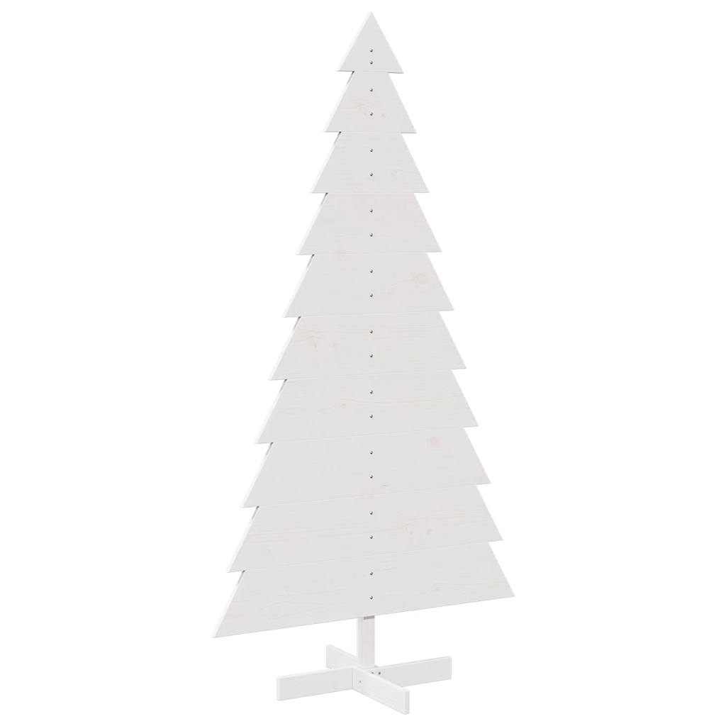 Wooden Christmas Tree for Decoration White 180 cm Solid Wood Pine